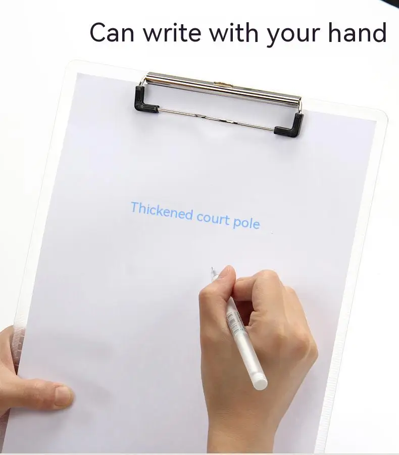 Transparent Clipboard A4 A5 Hook Plastic File Folders Document Holders Writing Board Clip
