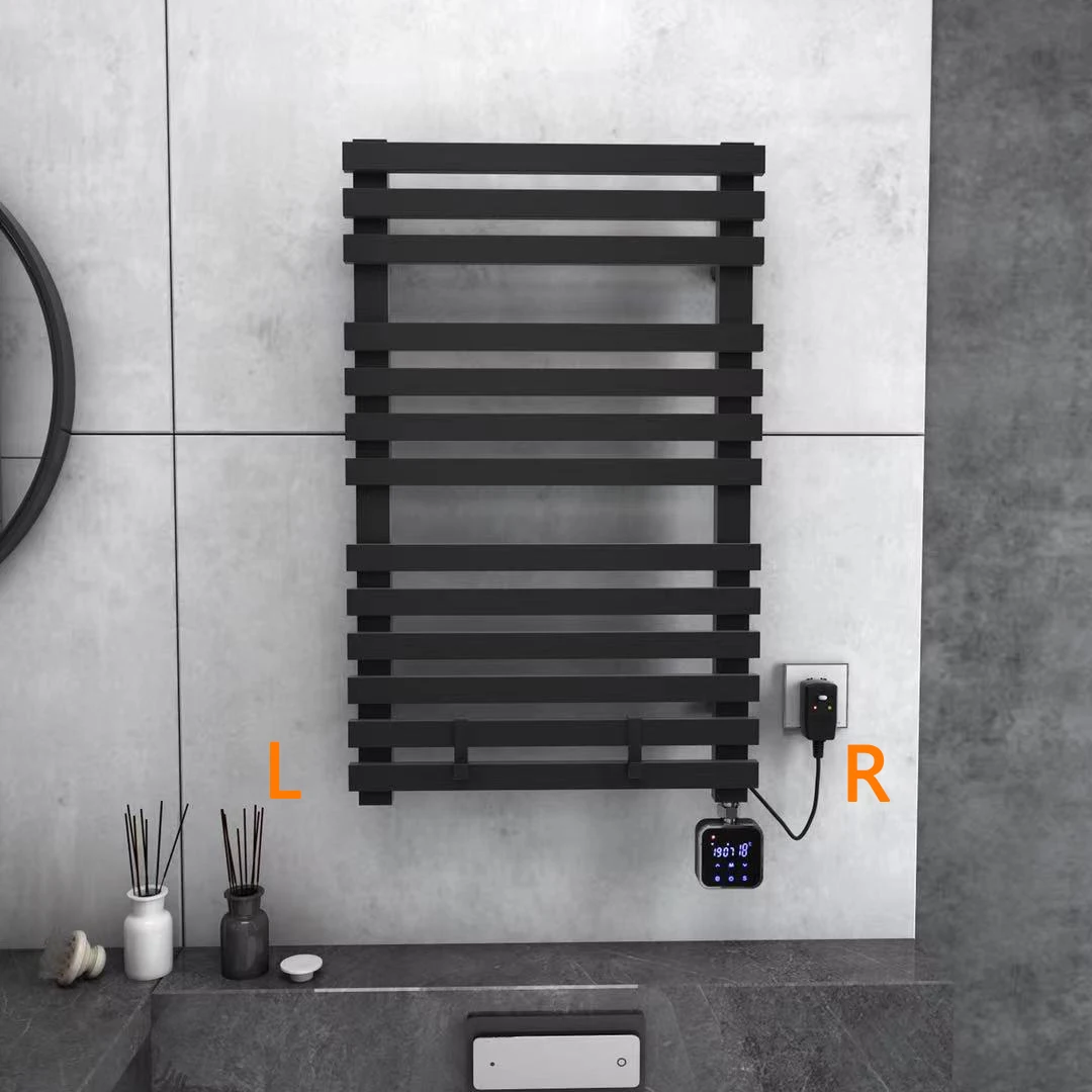 

Bathroom Electric Bath Towel Warmer Heating Shelf Rack Household Towel Dryer Punch Free Heater Rail With Four Mold Time Control