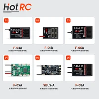 HotRC F-04AT F-06AT F-08AT F-01A F-01AT 4/6/8CH 2.4G Gyro Receiver Voltage Return PWM Lamp Control for RC Car Aircraft Tank Boat 1