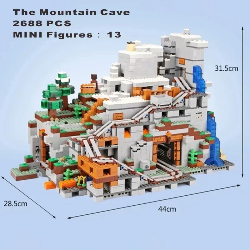 The Mountain Cave Elevator Village Tree House 21137 juego de