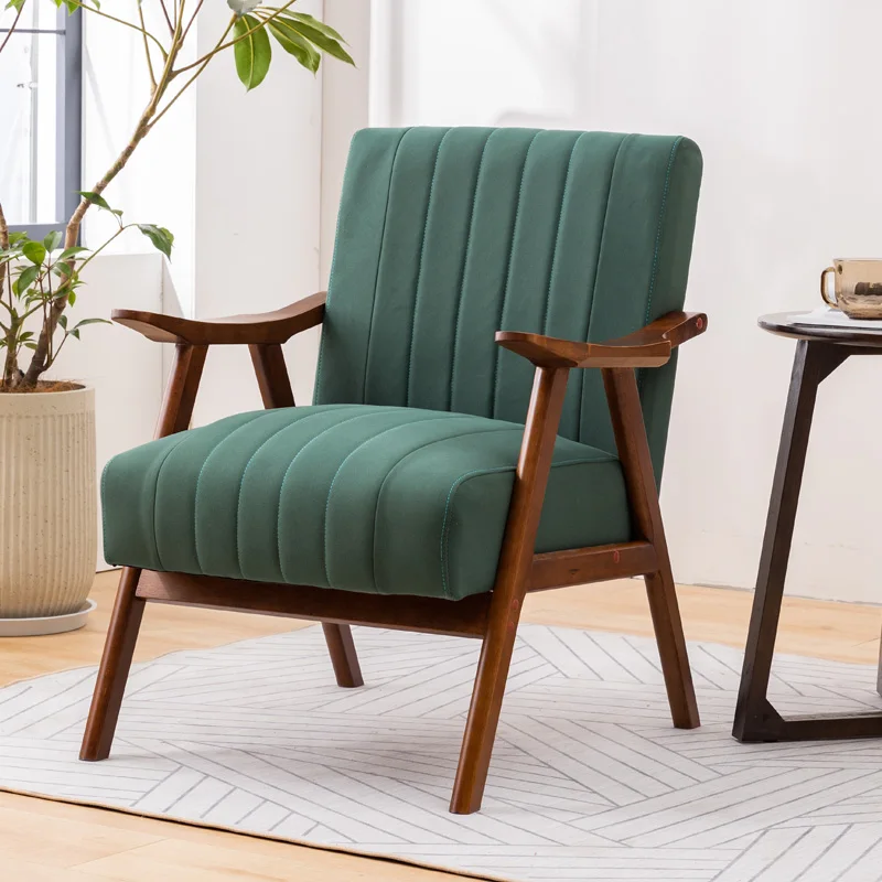 

Wood Green Living Room Chair Designer Armrest Comfortable Unique Living Room Chair Mobile Banquet Silla Plegable Home Furniture