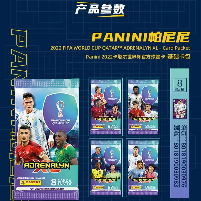 Football Trading Cards Panini Qatar World Cup Soccer Star Collection Messi Ronaldo Limited Fan Cards Box Set