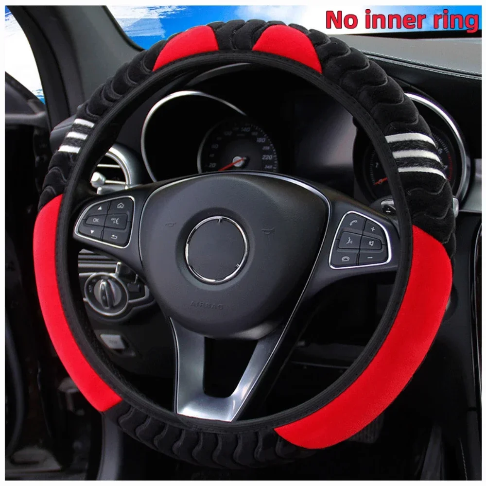 Comfortable Little Monster Plush Steering Wheel Cover Car Accessories Without Inner Ring Steering Wheel Cover for 14.5-15 Inches