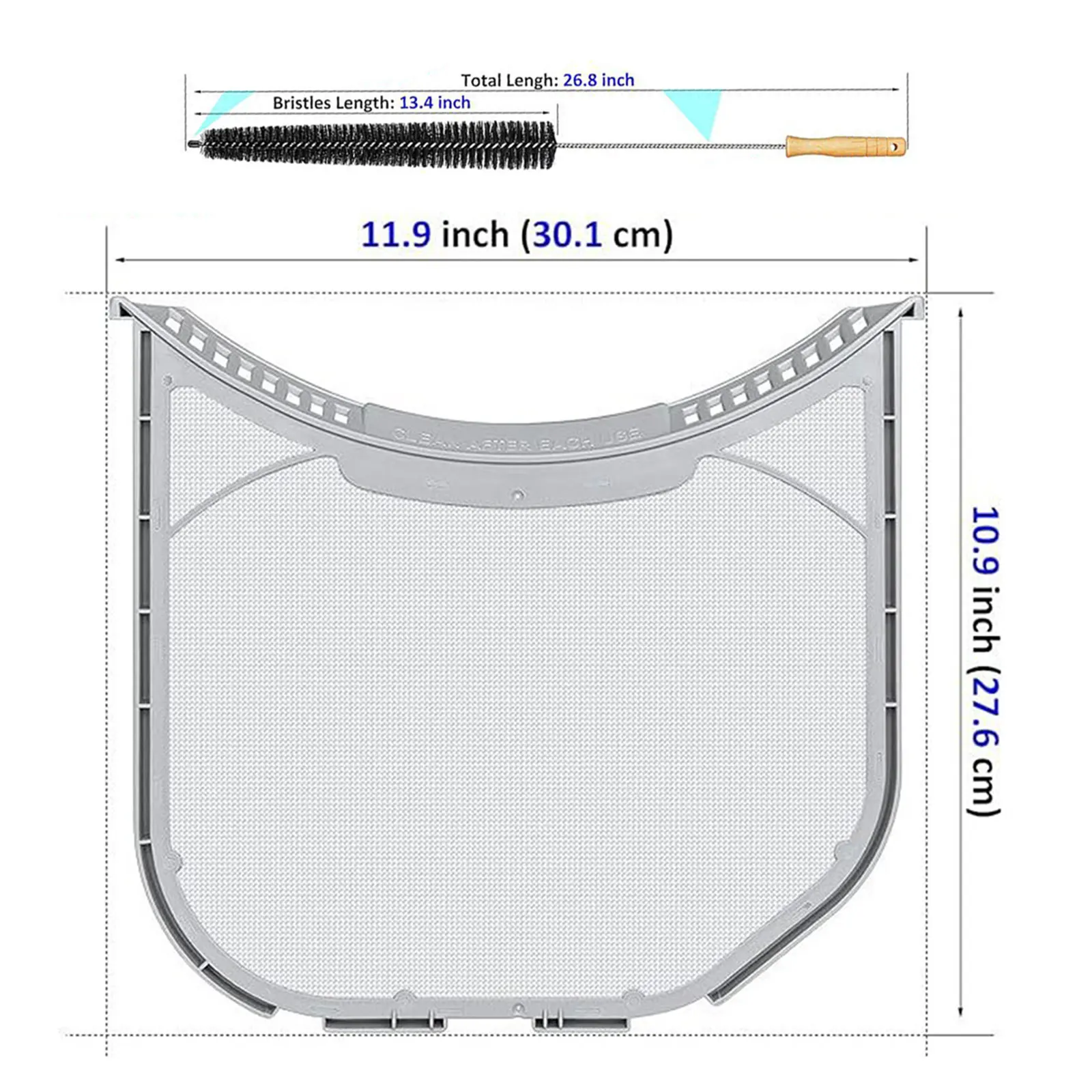 Dryer Lint Filter Replacement 1462822 with Cleaner Brush Cleaner AH3531962 ea3531962 Part Replaces Mesh Dryer Lint Screen Trap