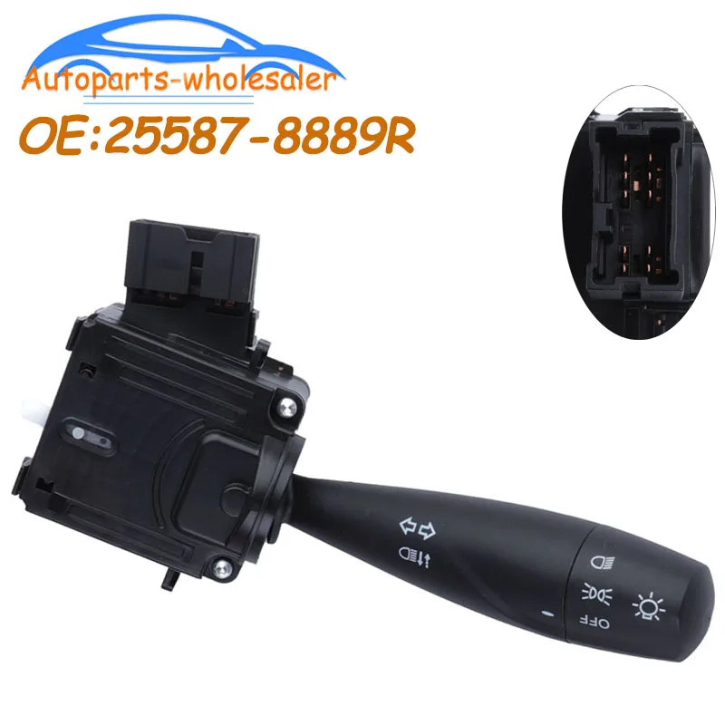 Indicator Switch Headlight Turn Signal Switch 25587-8889R 255878889R For