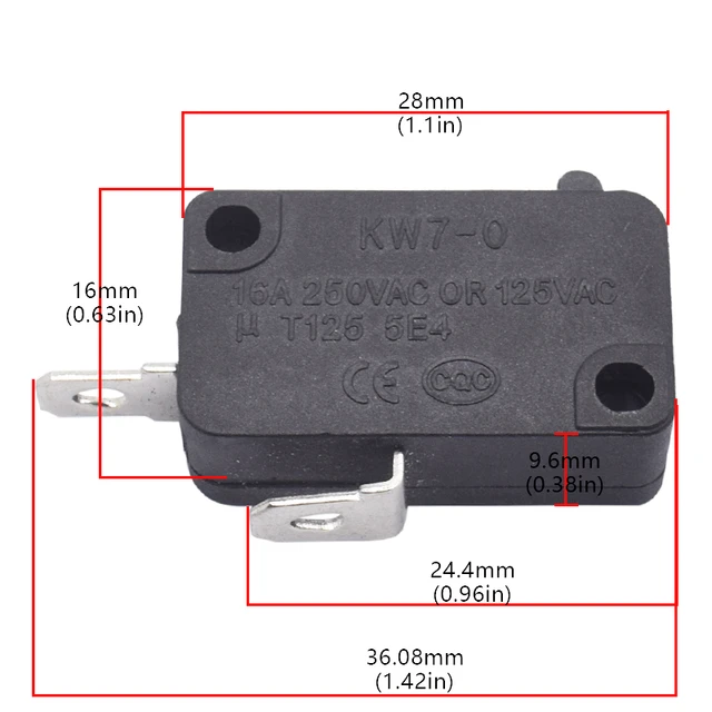 1pc Micro Interruptor Para Freidora De Aire Xl Power Xl Vor. Color