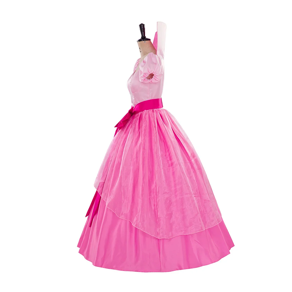 open lace back dress Little Girls Princess Dress up Trunk Pink Cape Jewelry Gift Set – IKALI  COSTUME main image 1