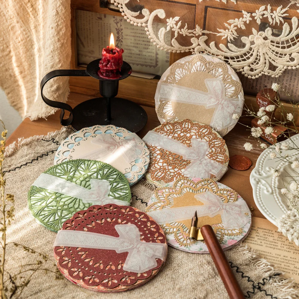 30 pcs Vintage lace material paper Creativity Decorative Hand Account Diary Album Journal notebook Collage material
