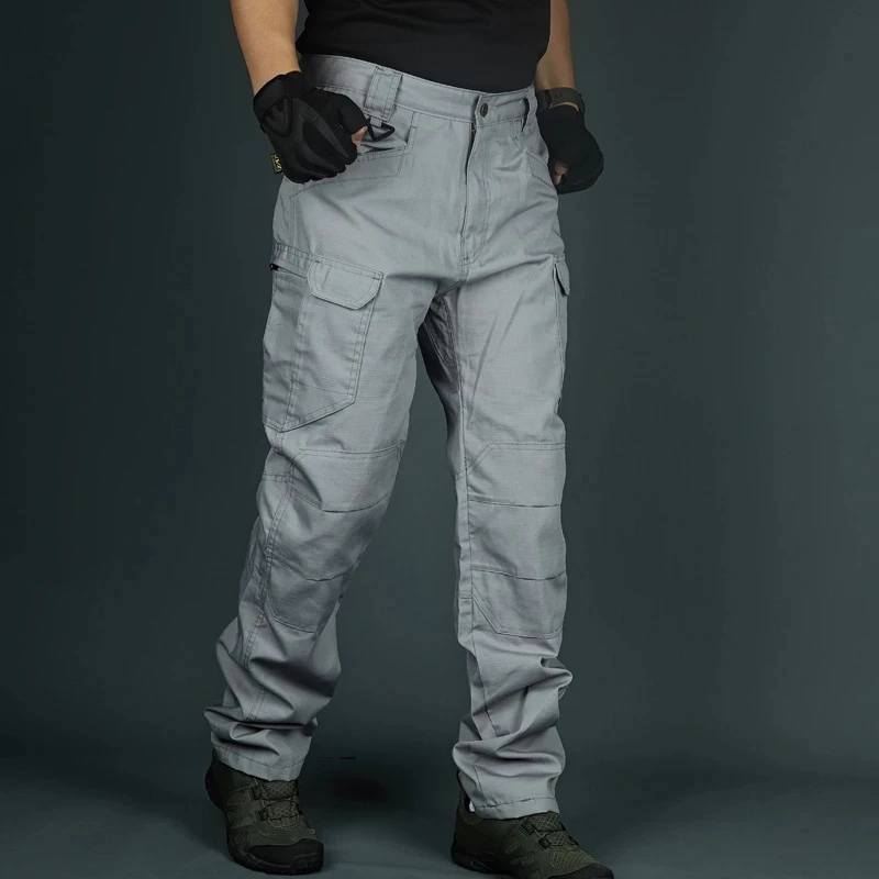 Men Urban Outdoor Tactical Summer Cargo Pants Army Waterproof Wear Resistant Wide Overalls men hiking pants