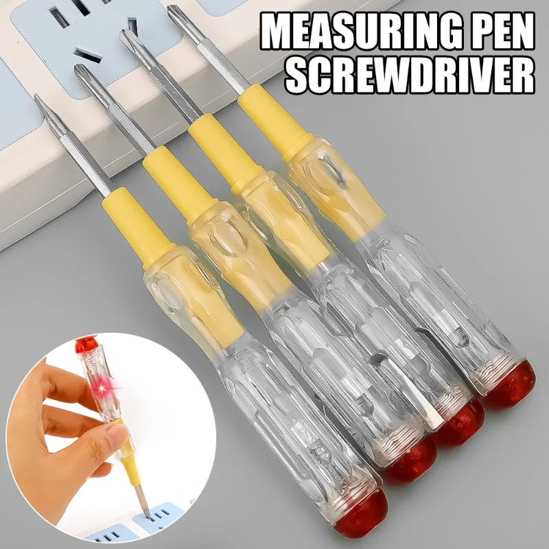 

Voltage Test Pen Portable Tester Screwdriver Probe With Clip AC Non-contact Induction Test Pen Electrical Screwdriver Indicator