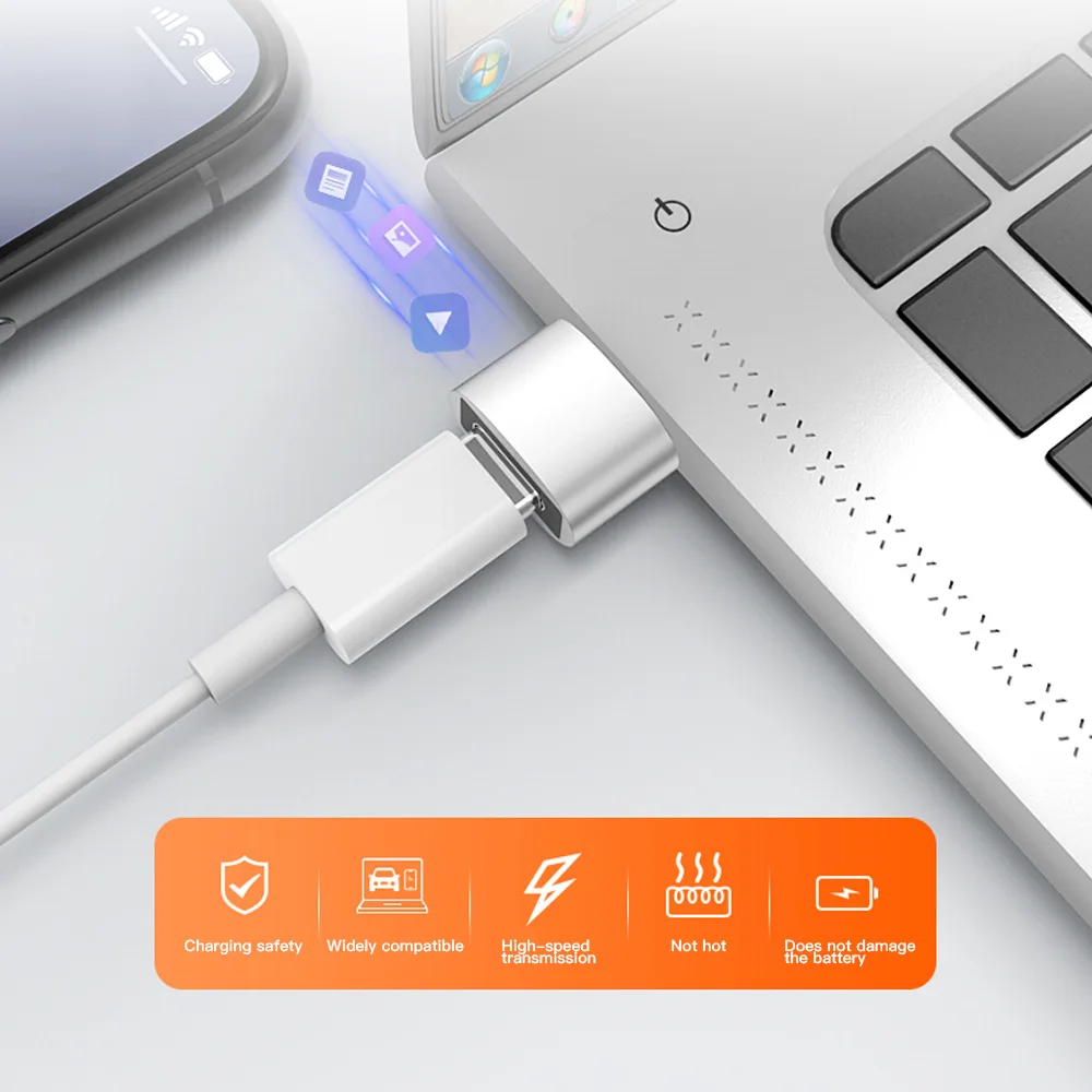 3PCS USB 유형 C OTG 충전 어댑터 iPhone 14 13 12 Pro Max USB-C-USB 유형-c 여성 변환기 iPad 삼성 어댑터