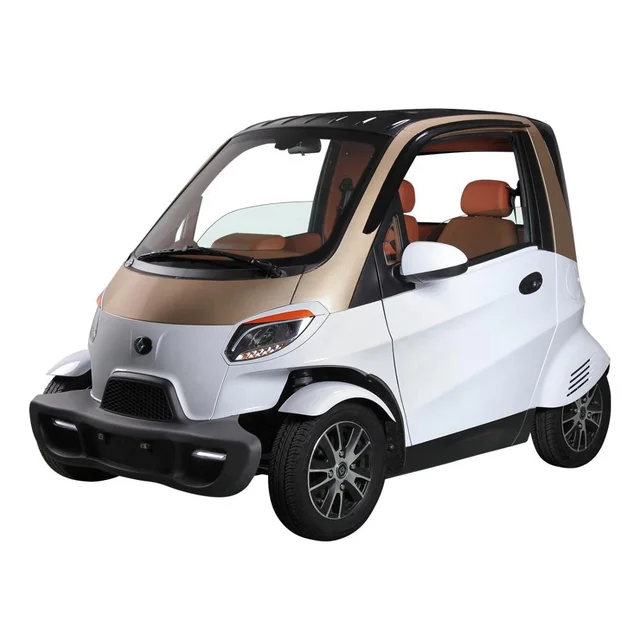 Mini Fully Enclosed Air Conditioned Double Row Four Wheel Electric Vehicle Swivel Seat Suitable Adult Leisure