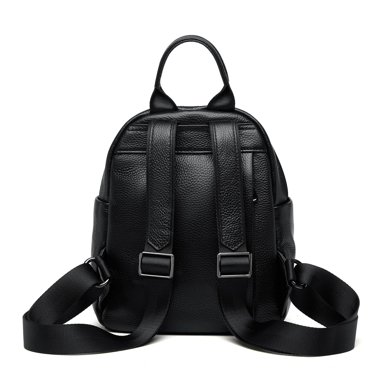 Limited Solid Women Full 100% Genuine Leather Backpacks Black Backpack Soft Skin Travel Functional Student Mochilas Mujer#SC1535 3