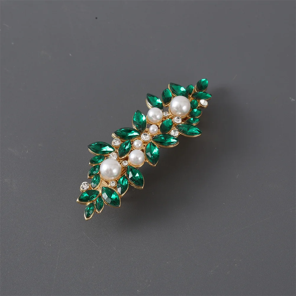 سباركلي حجر الراين اللؤلؤ المشابك المعدنية الزفاف...