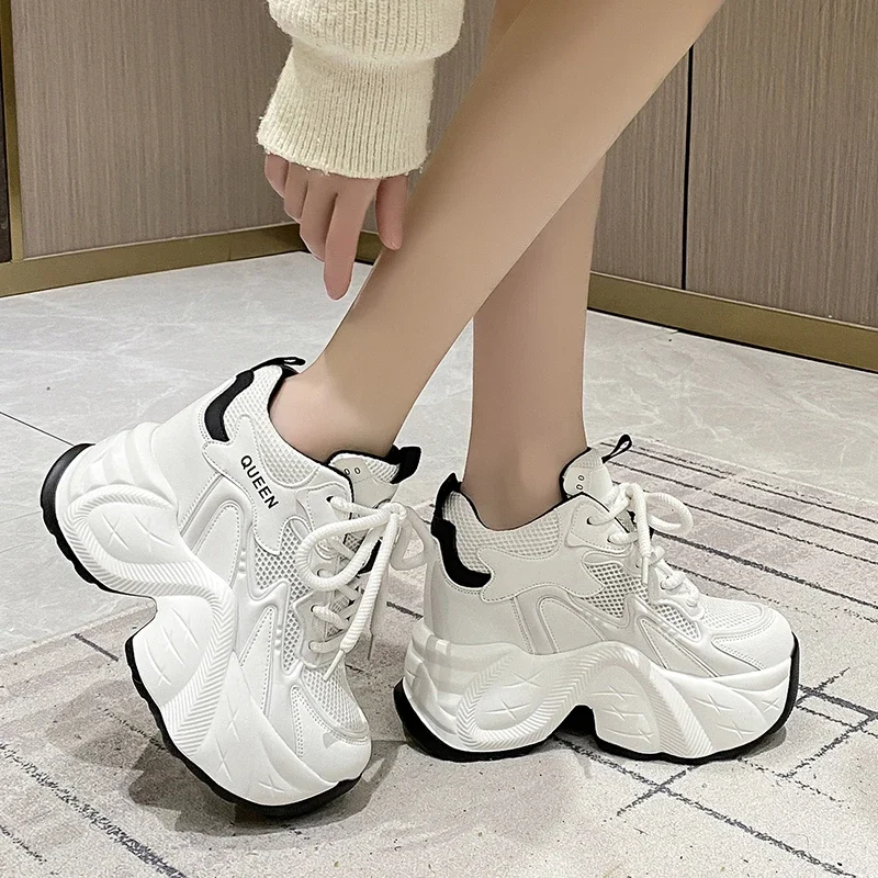 ぷにchan 樣uu0702 Fujin 8cm 2024 Women Spring Autumn Vulcanize Platform Chunky