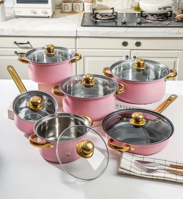 Stainless Steel Cookware Set, 5 Counts/setDurable Multi-purpose Easy To Clean CookwareSet, Non-stick Cookware Set for Home Kitch 2