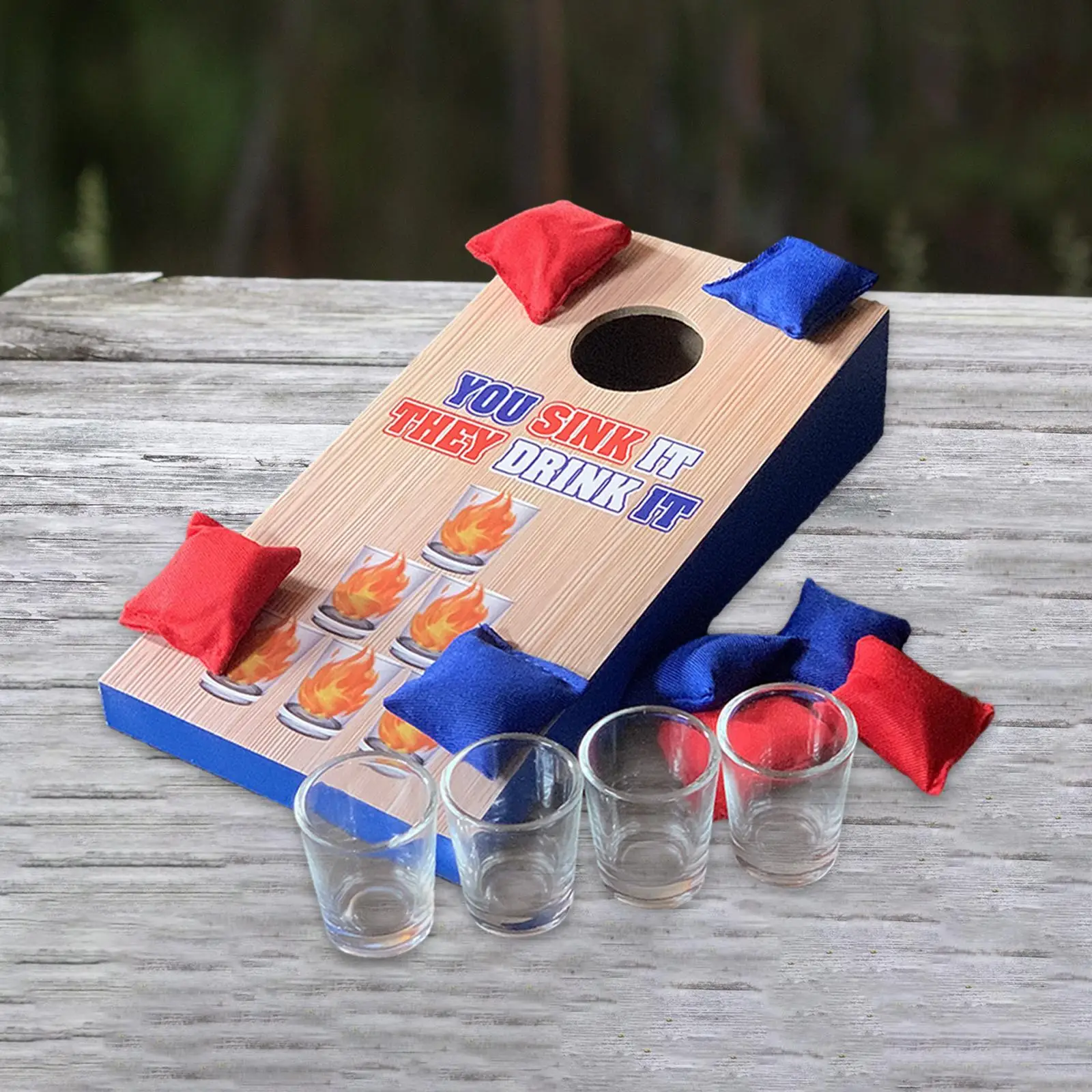 

Клубная игрушка Cornhole Toss с 4 чашками, дерево с песком для друзей, для мужчин и женщин, Ранние развивающие игрушки для 4 игроков, вечерние игра