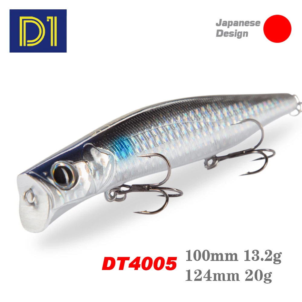 D1 Top Water Popper Lure KAGELOU 124F/100F Floating Surface Bait Sea  Fishing Lures Spinning Saltwater Wobblers For Pike Bass