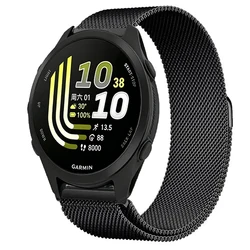 Premium Metal Milanese Magnetic Snap Wristband - Elegant Replacement Strap - 20mm Universal (Black)