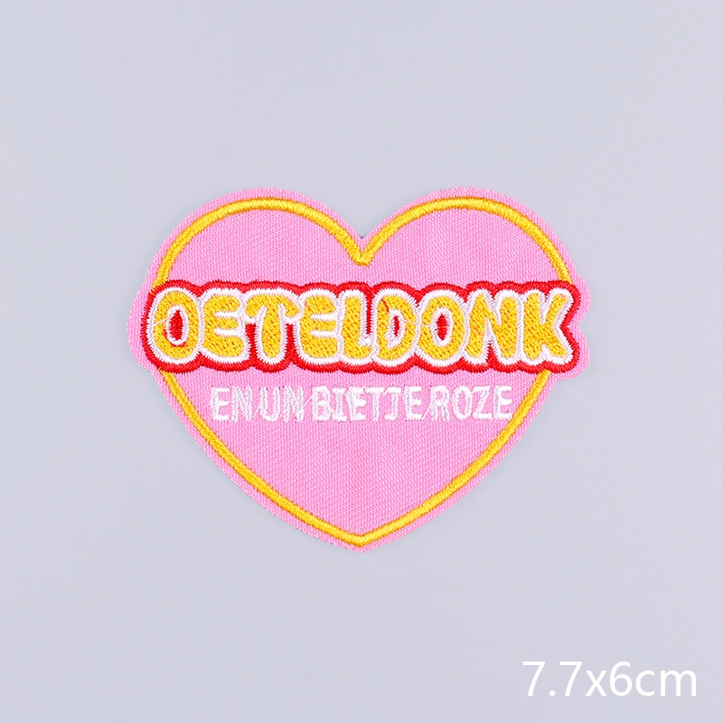 New Pink Series Netherland Oeteldonk Frog Patches For Clothes Emblem Carnival For Netherland Embroidery Iron On Patch On Clothes