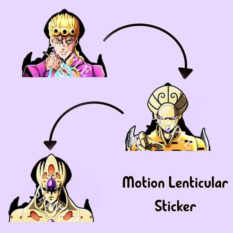 JoJo's Bizarre Adventure Giorno Giovanna Motion Car Sticker Anime Waterproof Decals Laptop Refrigerator Suitcase Gift