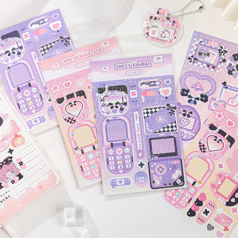 MOHAMM-2-Sheets-Glitter-Cute-Cartoon-Phone-Camera-Photo-Frame ...