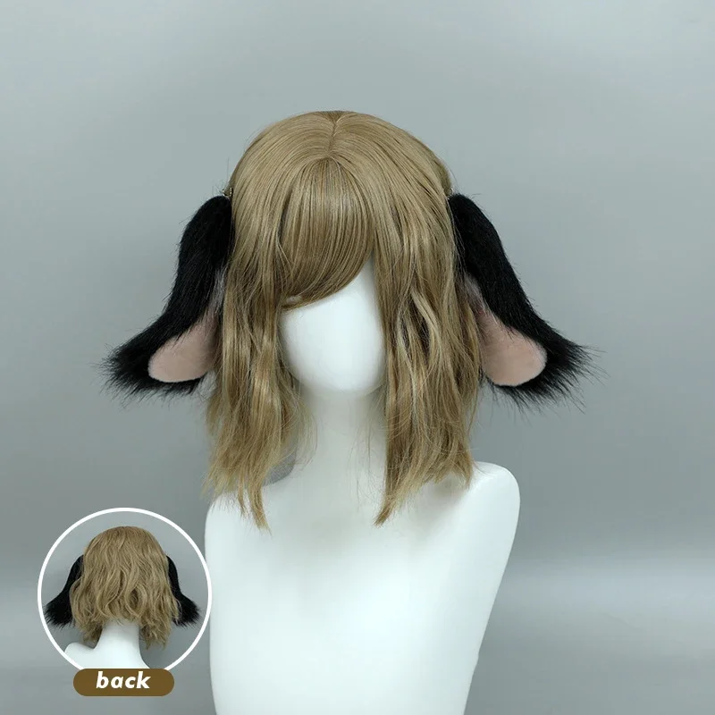 Cosplay Accessories Faux Fur Dog Drooping Ears Women Bunny Animal Ear Furry Headband Party Accessories