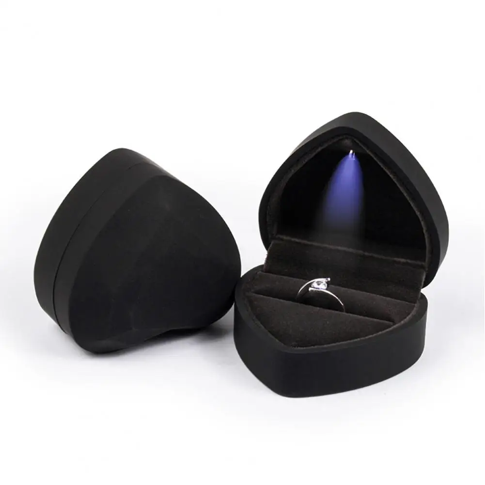 

Ring Box with Led Light Jewelry Gift Box with Led Light Heart Shaped Led Ring Box Portable Case for Proposal Engagement Wedding