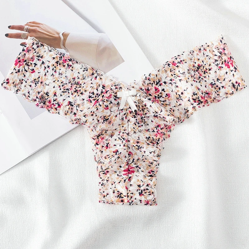Shorty En Dentelle Pour Femmes - Culotte Taille Basse, Motif Floral Sexy - Lingerie Confortable Et Féminine - 13