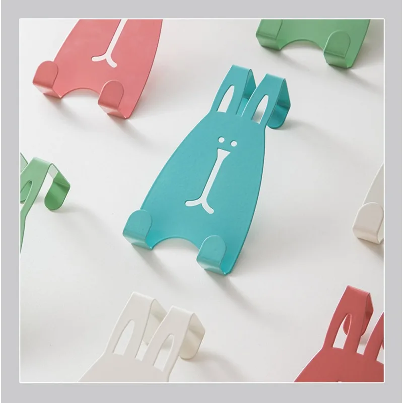 Rabbit Door Back Coat Hook Wardrobe Closet Door Coat Hanger Stainless Steel Bedroom Hook Over The