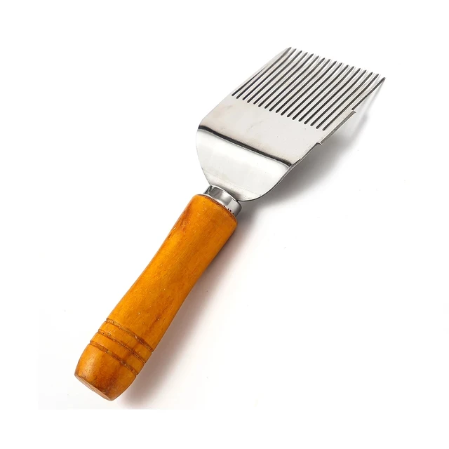 Méhész Mézvágó Fa Fogantyú Fésű Mézes Tű Mézkés Vágott Villák 17 Gyökér Méh Villás Tartós 1Db - Image 3