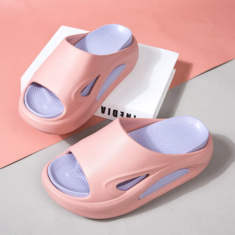 Women Platform Flat Sandals Soft Pool Beach Nonslip Cushioned Shower Shoes