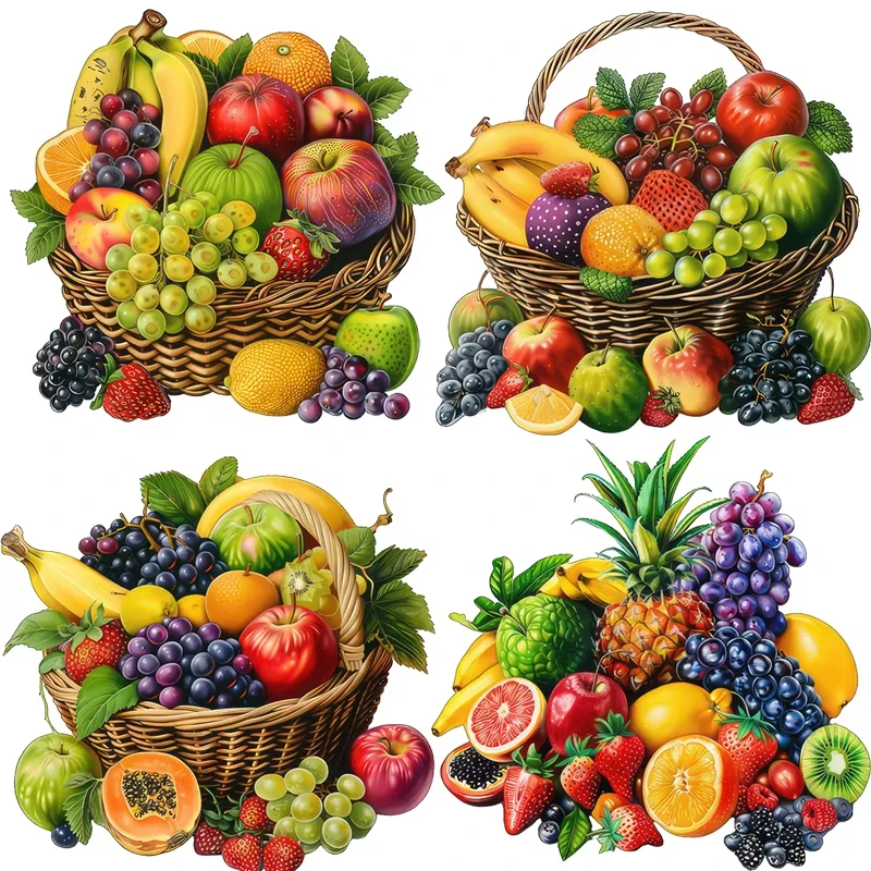 Three Ratels Bright tropical fruit classic stickers kitchen decoration refrigerator decals dessert shop window sticke G05 wall stickers,window stickers