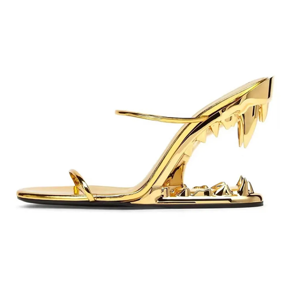 

Sexy Narrow Band Women Sandals Summer High Heels Wedding Party Shoes Slippers Fashion Design Brand Ladies Big Size Sandals