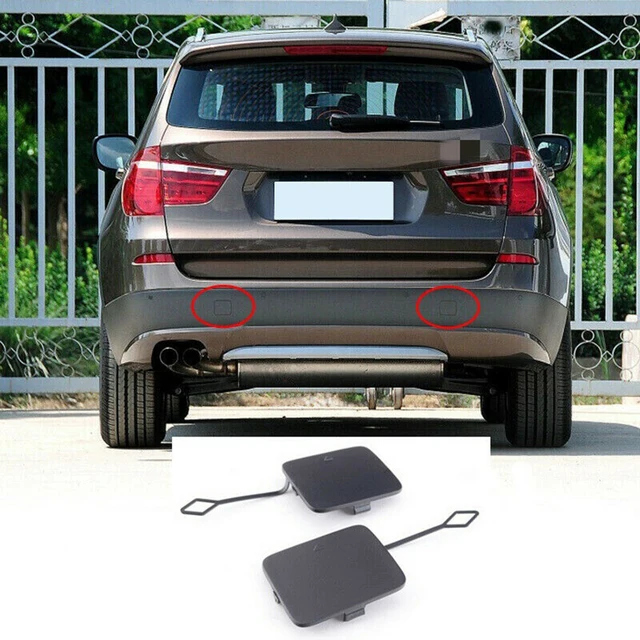 1 ペアリアバンパー牽引フックカバー BMW X3 F25 2011 2012 2013