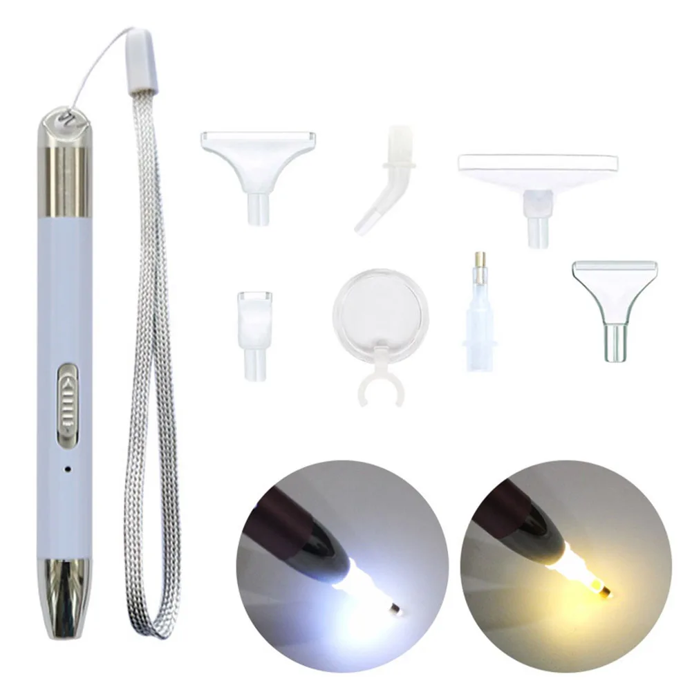 USB Rechargeable 5D Diamond Painting Lighting Point Drill Pen Set Square/Round Drill DIY Portable Diamond Painting Drawing Tool diamond art accessories