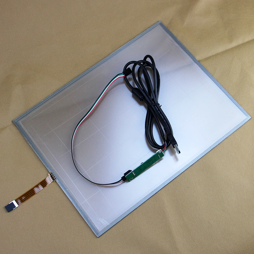 Painel da Tela de Toque 15 Polegada Tela Sensível ao Toque Mais Controlador Porta Usb Fio 322*247 mm Cartão Função Reparação Vidro Substituição - Imagem 4