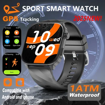 Smartwatch GPS, Schermo Touch da 2,01 Pollici, Oltre 100 Modalità Sportive, Monitoraggio del Sonno e della Frequenza Cardiaca, Orologio Intelligente Unisex