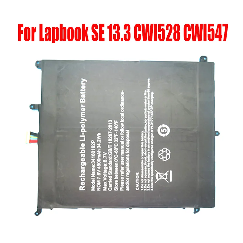 

34160192P PT2877164-2S Laptop Battery For Chuwi For Lapbook SE 13.3 CWI528 CWI547 7.6V 4500mAh 34.2Wh 10PIN 7Lines New