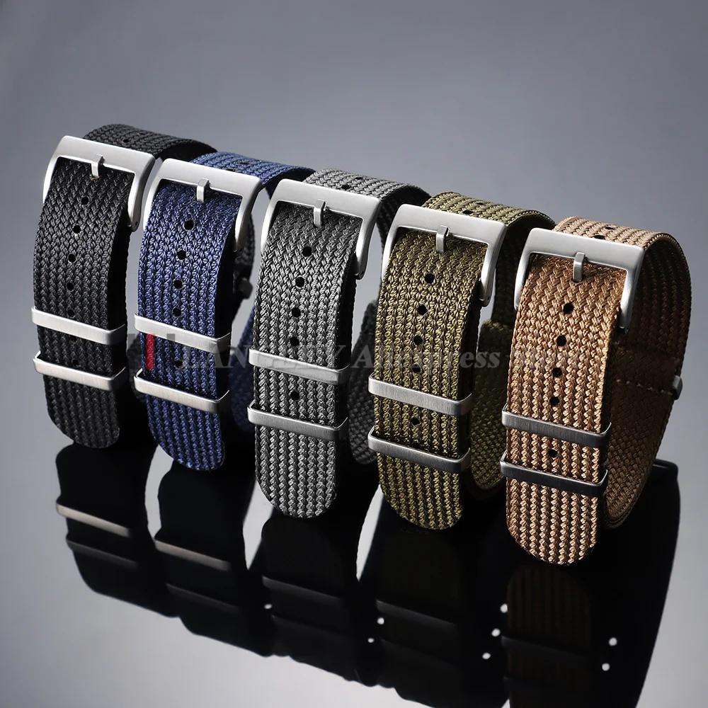 Premium Woven Nylon Military-Style Watch Strap - High Quality Fabric Watchband
