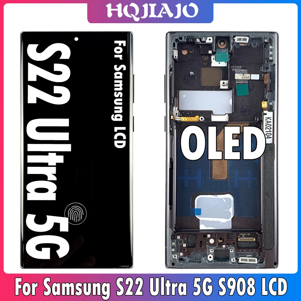 Écran LCD Tactile Avec Cadre Samsung Galaxy S22 Ultra SM-S908B - Oled - Noir - NKS Center Écran LCD Tactile Avec Cadre Samsung Galaxy S22 Ultra SM-S908B - Oled - Noir - NKS Center