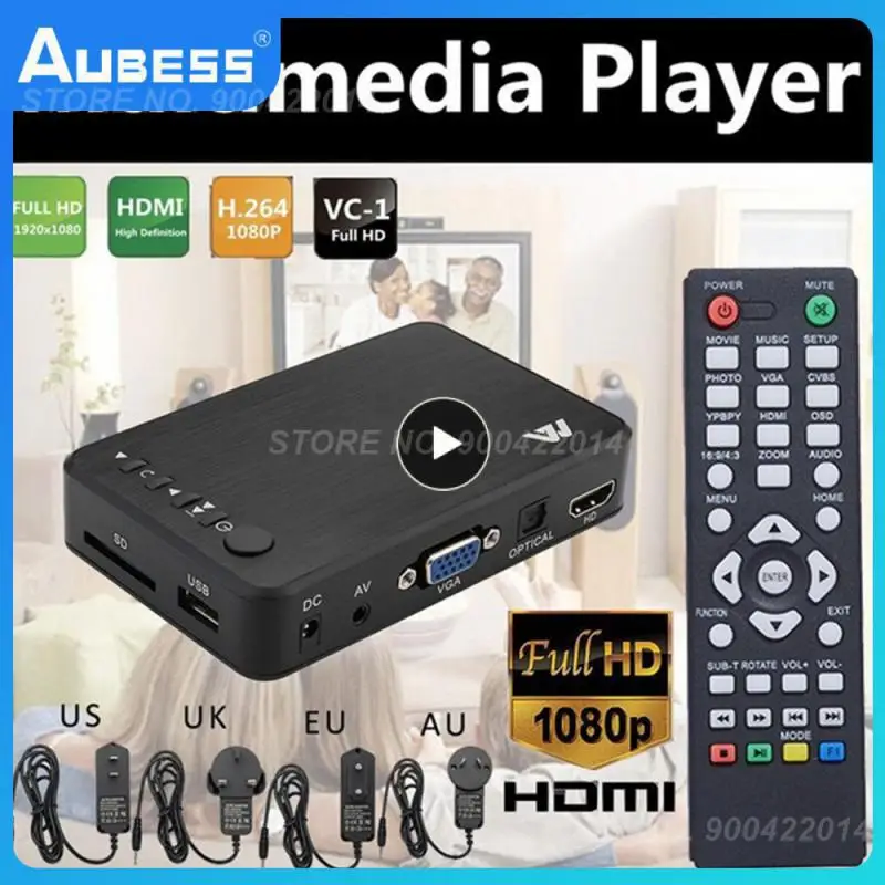 Media Player 1080P USB External Hdd Media Player With VGA SD Support MKV H.264 RMVB WMV Media Player for car HDDK6