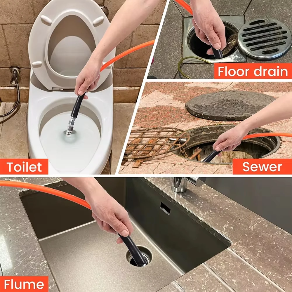 6M Sewer Drain Water Cleaning Hose Pipe Cleaner for Karcher Huter Hammer Nilfisk STIHL Bosch Lavor High Pressure Washer 6