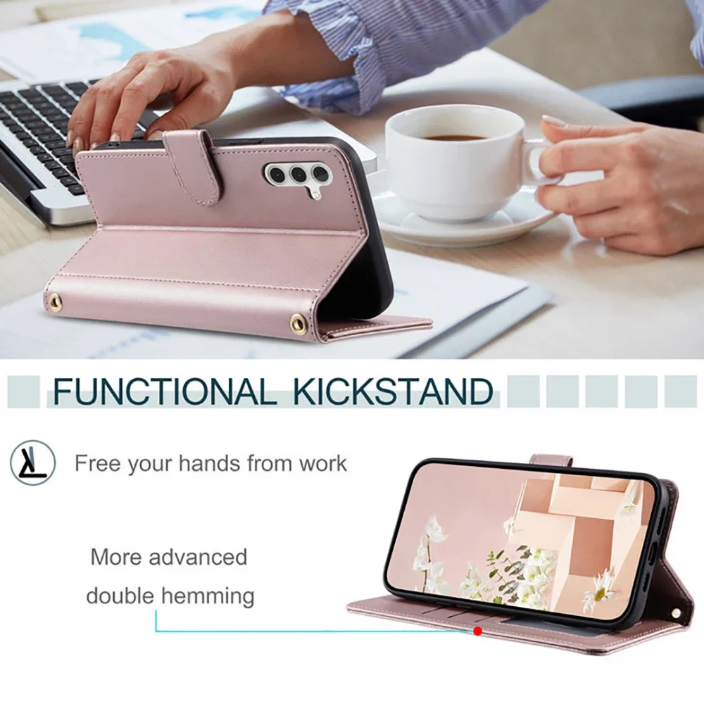 Crossbody Leather Wallet Case - Premium Protective Cover