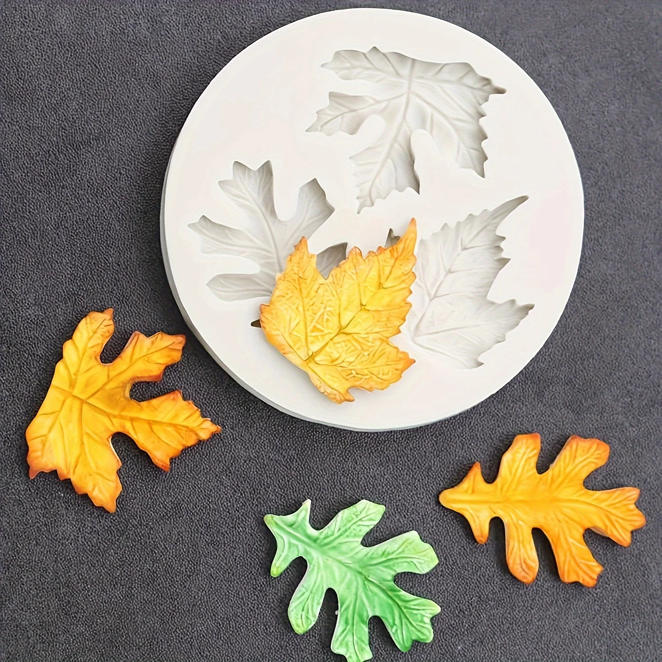 1PC - Maple Leaf Baking Silicone Mold Baking Maple Leaf Green Leaf Cake Decoration Chocolate Mold Clay Mold