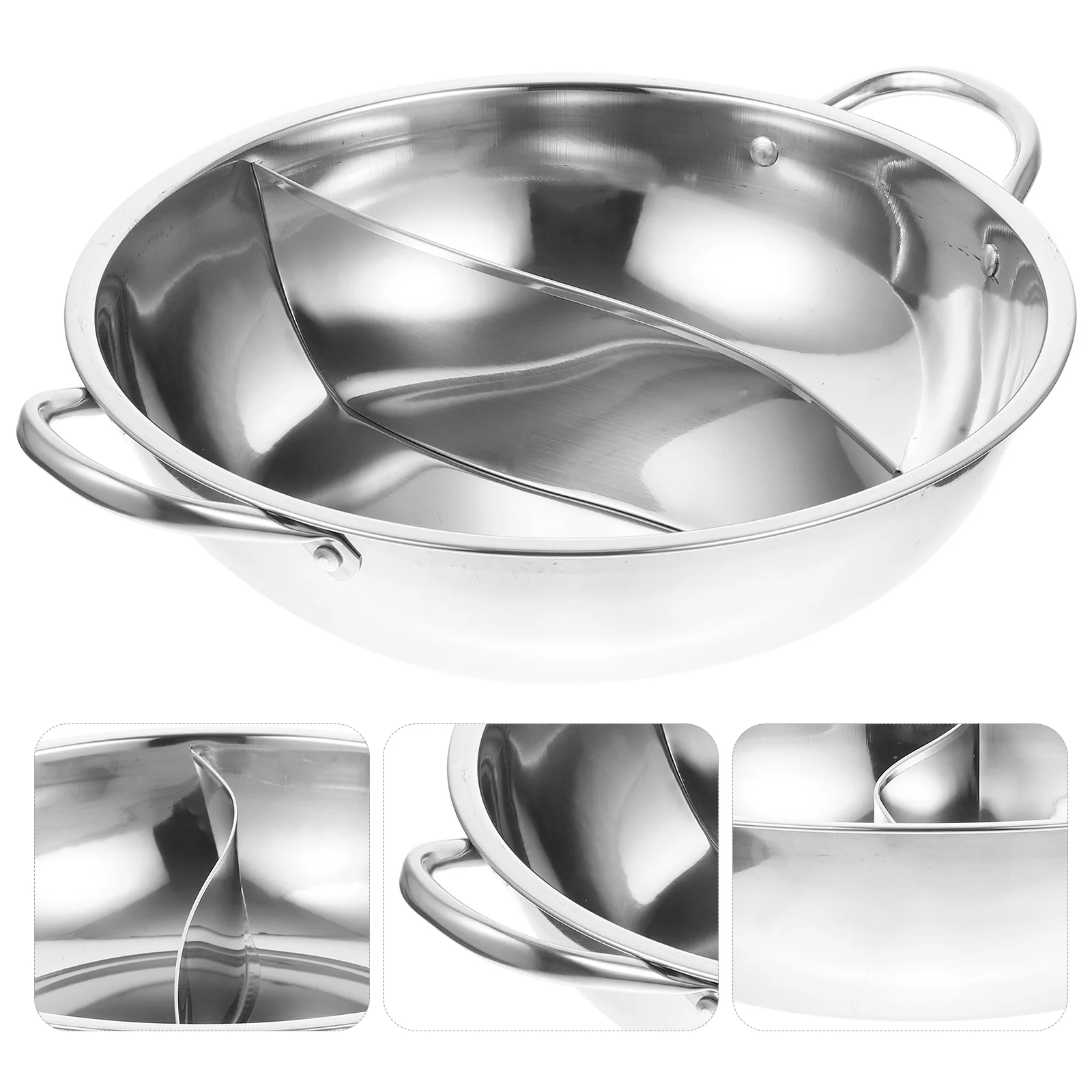 

Saucepan Mandarin Duck Pot Electric Skillet Inch Stainless Steel Two-flavor Hot