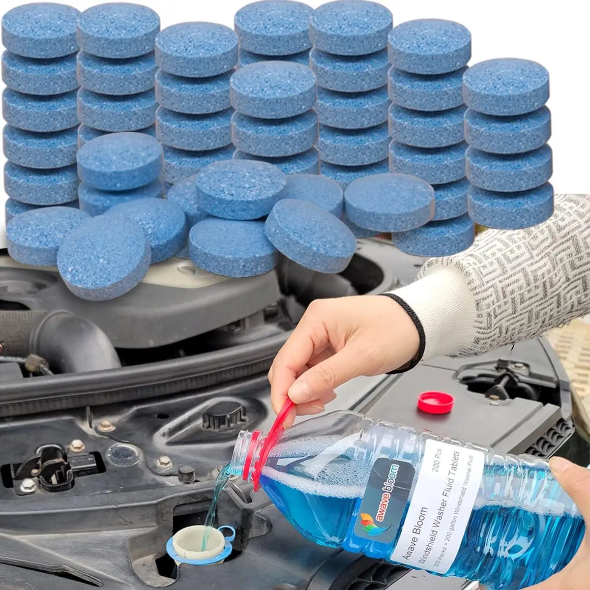 Auto Glass Cleaning Tablets Auto Glass Cleaner Windscreen Wiper Solid Foam Tablets Foam Water Solid Cleaner glass cleaner