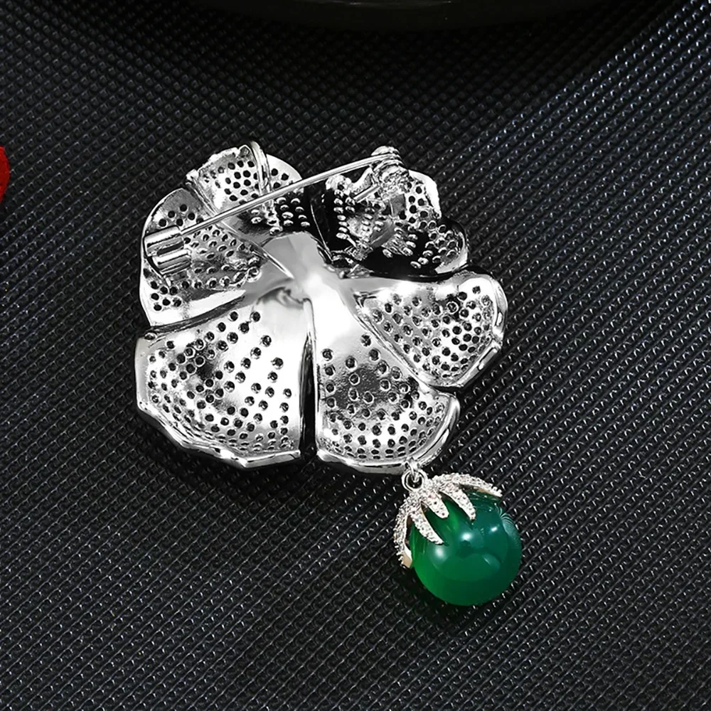Women Jewelry Crystal Flower Luxury Brooches Elegant Large Full Badges Lady Casual Party Banquet Boutique Accessories Corsage