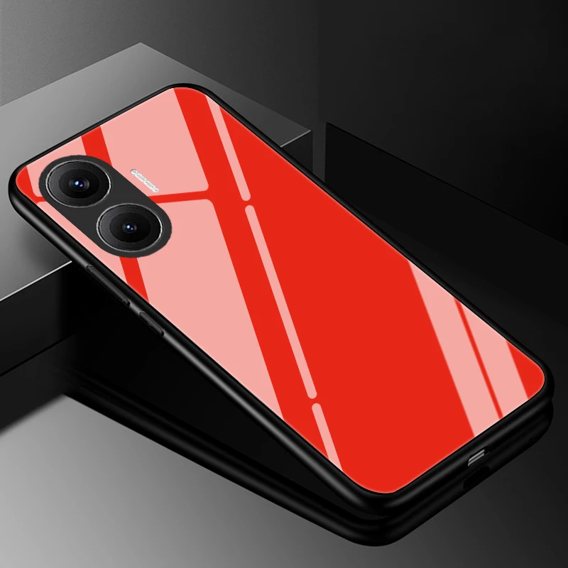 Premium Tempered Glass Hard Back Bumper Case Cover