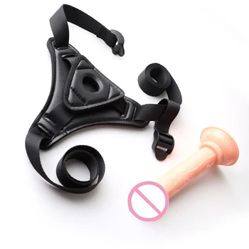 Women Leather Latex Sexy Exotic Panties Bondage Strapon Chastity Pants With Penis Set Fetish Body Harness Couples Flirting Toys 3